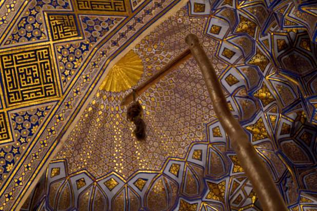 A warlord's horse tail in a mosque